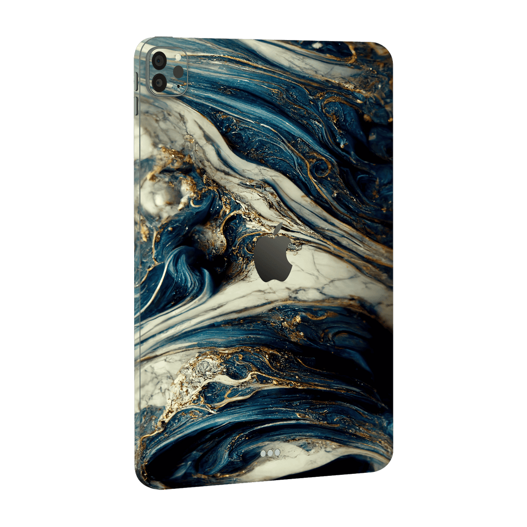 iPad PRO 12.9" (2021) Printed Custom SIGNATURE Agate Geode Naia Ocean Blue Stone Skin Wrap Sticker Decal Cover Protector by EasySkinz | EasySkinz.com