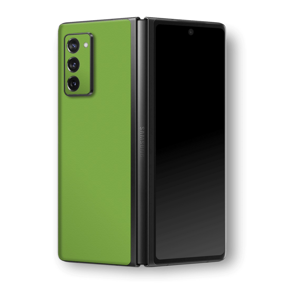 Samsung Galaxy Z Fold 2 Luxuria Lime Green Matt 3D Textured Skin Wrap Sticker Decal Cover Protector by EasySkinz | EasySkinz.com