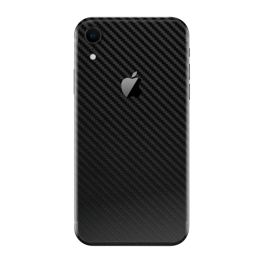 iPhone XR Black 3D Textured CARBON Fibre Fiber Skin, Wrap, Decal, Protector, Cover by EasySkinz | EasySkinz.com