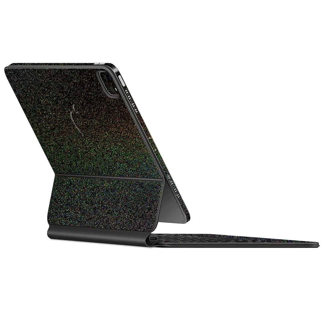 Magic Keyboard for iPad Pro 11" M1 (3rd Gen, 2021) GALAXY Black Milky Way Rainbow Sparkling Metallic Gloss Finish Skin Wrap Sticker Decal Cover Protector by EasySkinz | EasySkinz.com